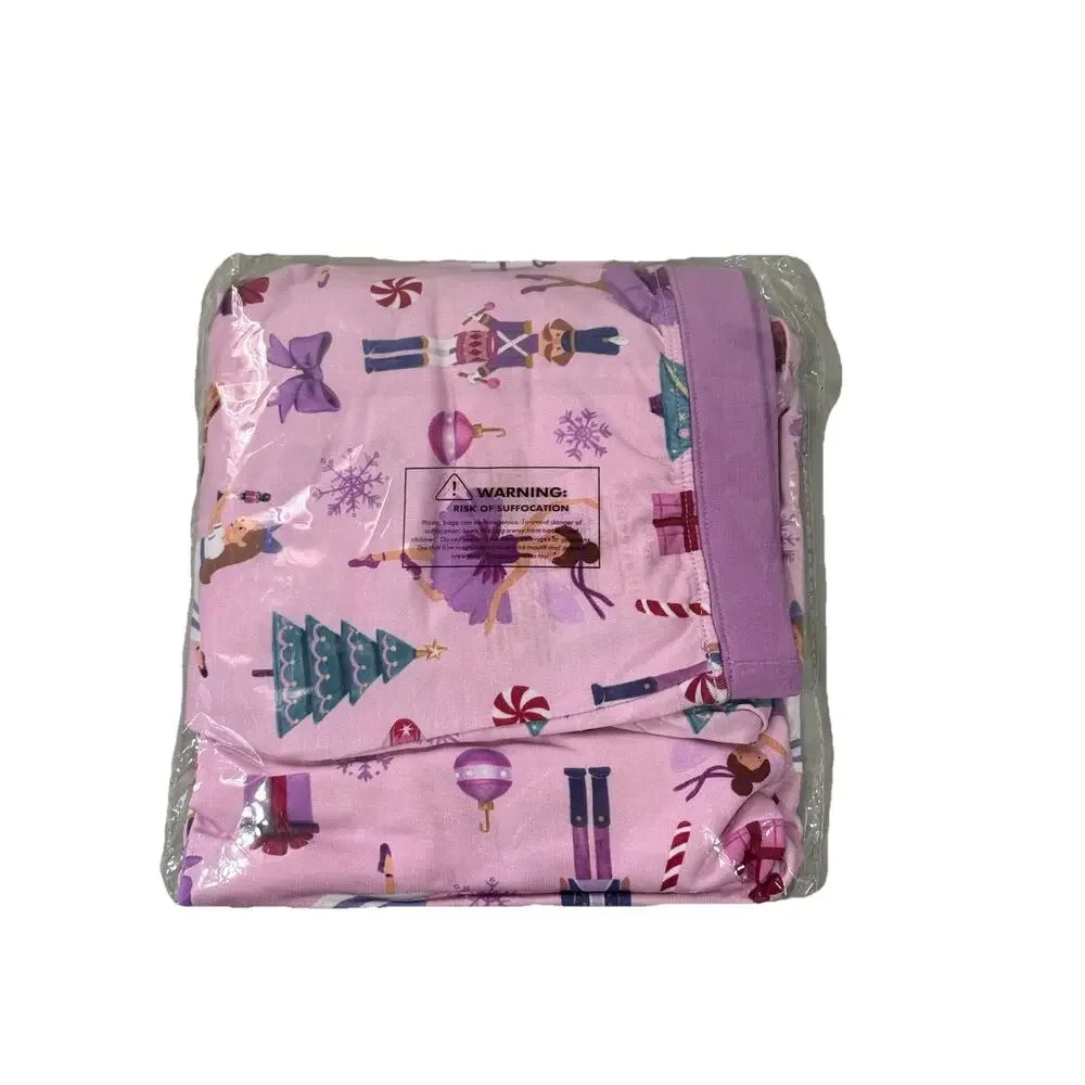 NWT Little Sleepies Pink Nutcracker & Ballerina Bamboo Pajama Set‎ Size 12/14